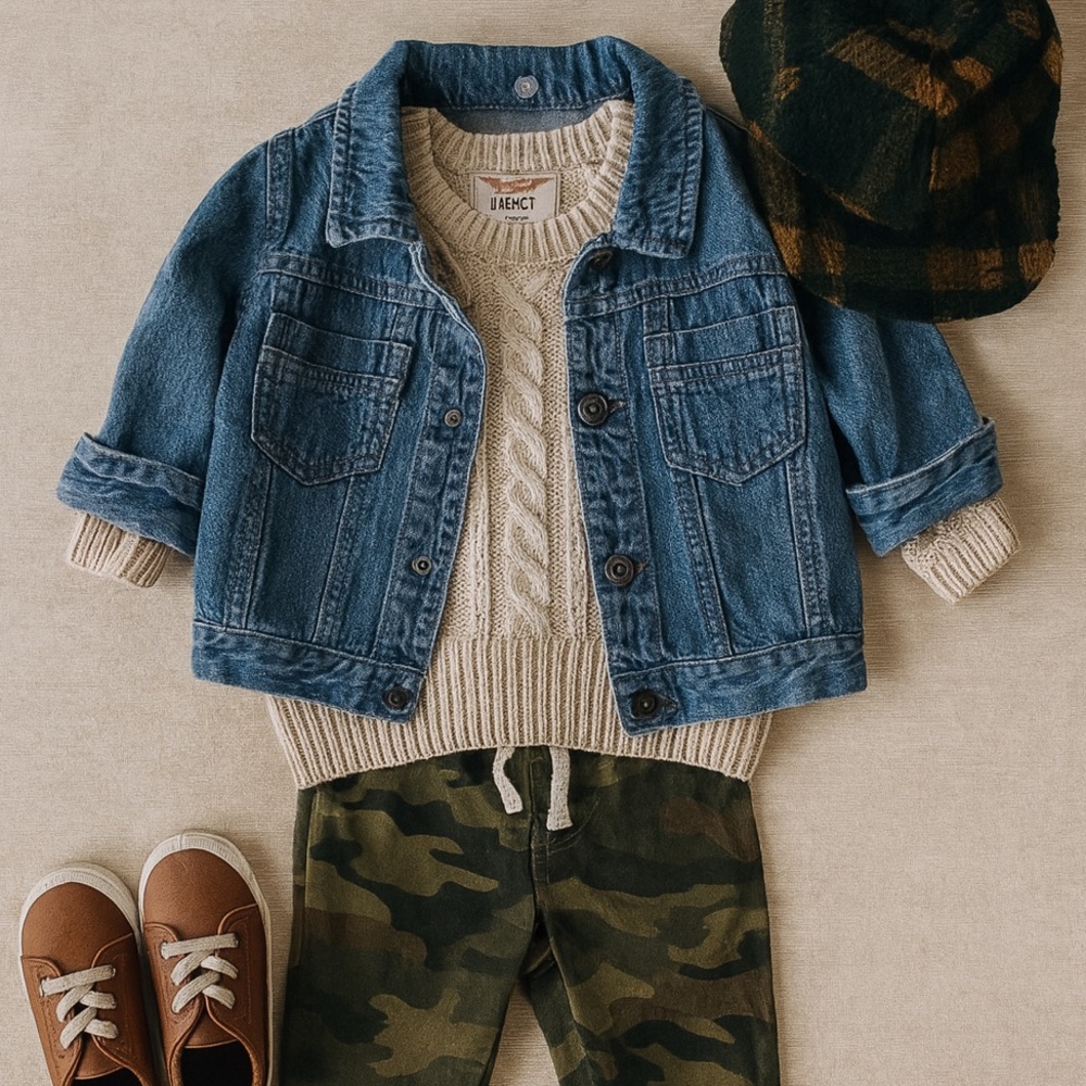 OshKosh Genuine Baby Denim Jacket 9M Boys Jean Jacket Classic